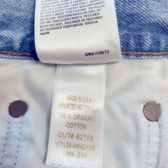 AGOLDE Lana Slice Mid Rise Relaxed Straight Leg Blue Denim Jeans Size 29 - Picture 12 of 13